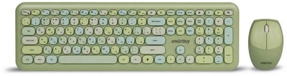 Клавиатура+мышь Smartbuy 666395AG-G беспроводной зеленый (SBC-666395AG-G)