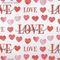 !09 Бумага упаковочная 2 листа глянцевая «LOVE» 70 × 100 см.
