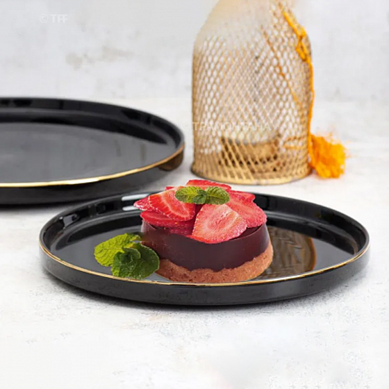 Тарелка десертная BLACK GOLD 21см