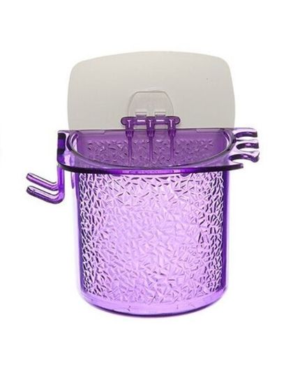 !09 Набор для ванной из 2-х предметов "Fresh Code": Стакан для ванной + мыльница, на липкой основе, цвет фиолетовый