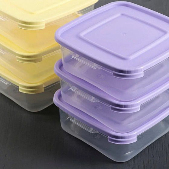 Набор контейнеров КАСКАД для СВЧ 3шт 0.7л квадратные