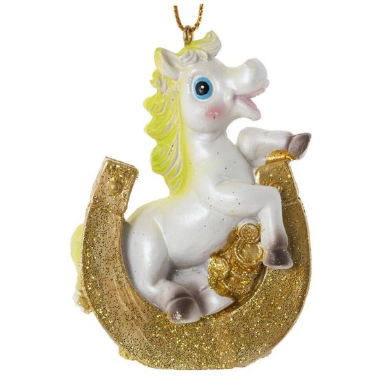 Фигурка декоративная  подвесная &quot;Лошадка&quot;, L5 W3 H7,5 см, 6в.