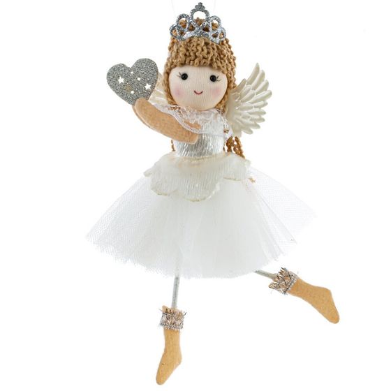 Изделие декоративное подвесное &quot;Девочка-ангел&quot;, L8,5 W5 H18,5 см, 3в.
