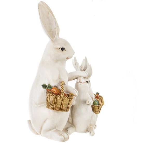 Фигурка декоративная "Зайцы", L17 W10 H20 см