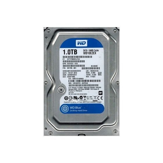 Жесткий диск WD WD10EZEX Caviar Blue, 1Тб, SATA-III, 3.5&quot;