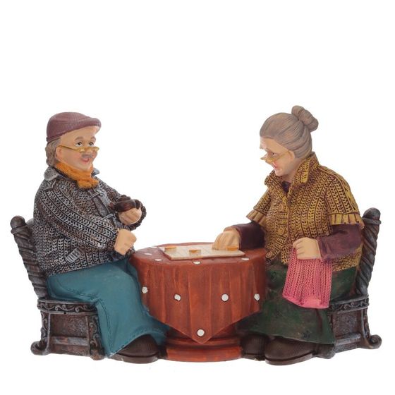 Фигурка декоративная &quot;Бабушка с дедушкой&quot;, Д21 Ш9 В15 см, 2в.
