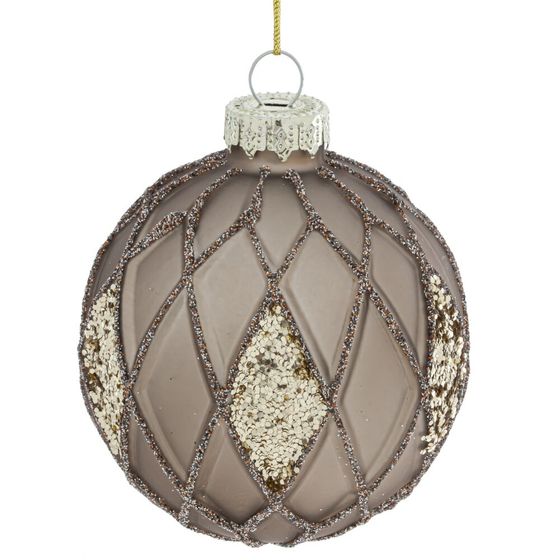 Набор из 12шт Украшение новогоднее "Шар", D 8 см, L35 W25 H9 см
