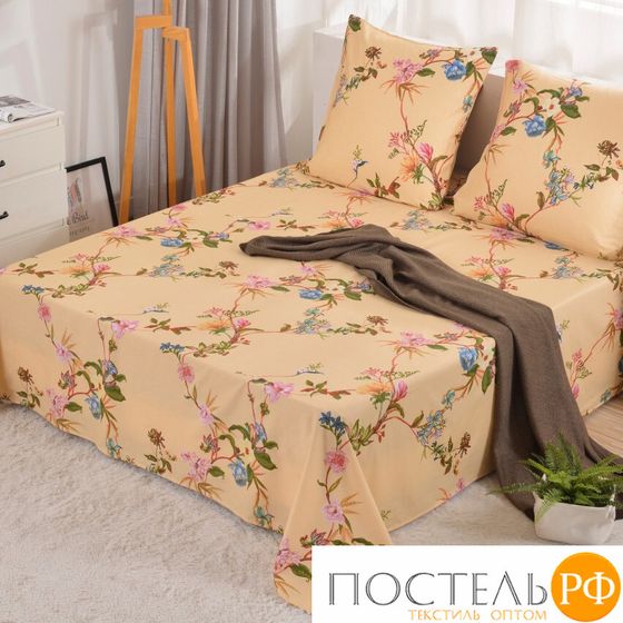 PCT-R-304 Простынь сатин на резинке печатная 180x200