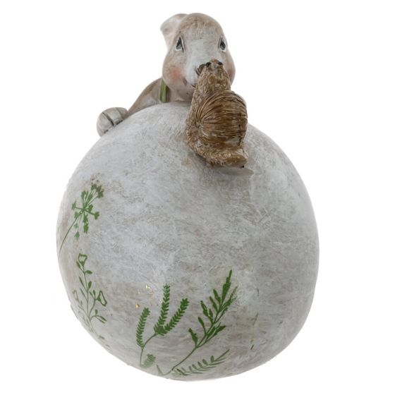 Фигурка декоративная "Заяц с яйцом", L8 W5 H6,5 см