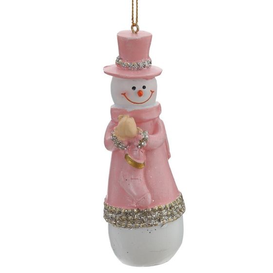 Фигурка декоративная подвесная &quot;Снеговик&quot;, L4 W3,5 H11,5 см, 2в.