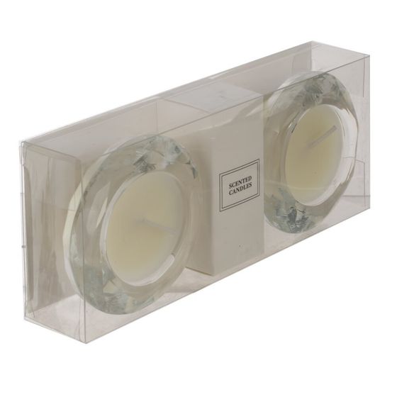 Набор из 2-х свечей в подсвечниках, D 4.5 см, L17,5 W7 H3 см