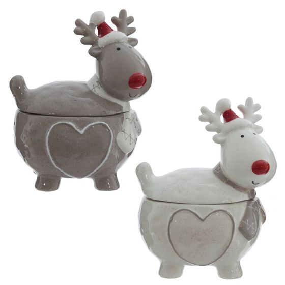 Конфетница "Северный олень", 600 мл, L14 W12 H18,5 см, 1 штука, дизайн микс