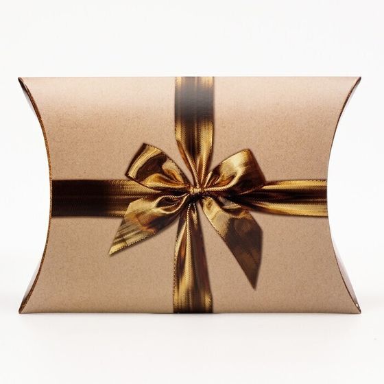 !09 Коробка складная (набор 4 штуки) "Золотой бант", 19 х 14 х 4 см.