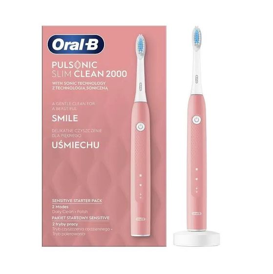 Электрическая зубная щетка Oral-B Pulsonic Slim Clean 2000 розовый насадок:1шт