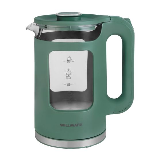 Чайник электрический Willmark WEK-1725G 1.7л 2200Вт зеленый