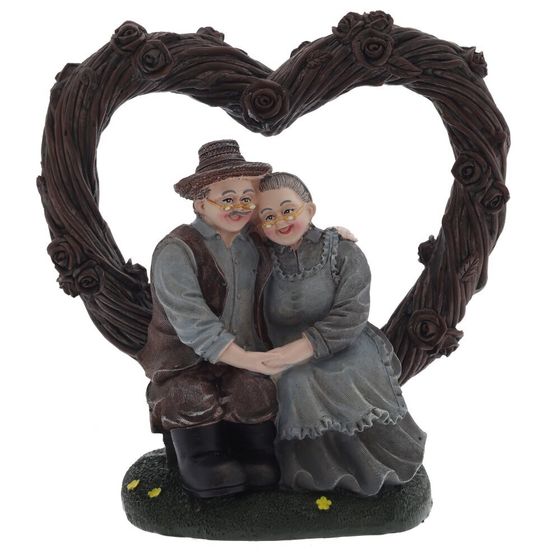 Фигурка декоративная "Бабушка с дедушкой", L18 W9,5 H18 см, 2в.