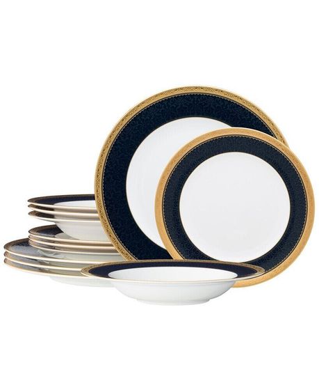 Odessa Cobalt 12 Piece Set, Service For 4