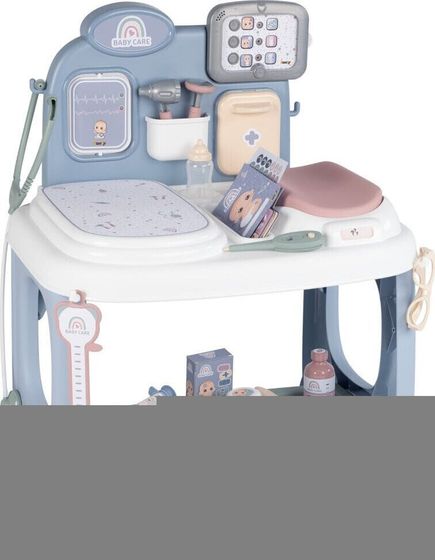 Smoby Baby Care - Centrum opieki z elektronicznym tabletem + 24 akcesoria (240305)