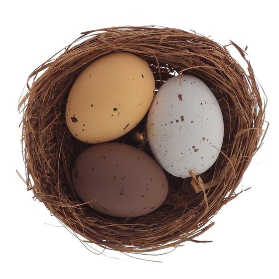 Изделие декоративное (вставка) "Гнездо пасхальное" (5*2), L5,5 W5,5 H22 см