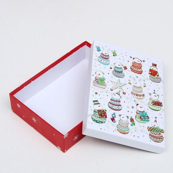 !09 Набор коробок 3 в 1 "Новогодние игрушки", 21 х 29 х 9 - 18 х 26 х 6 см