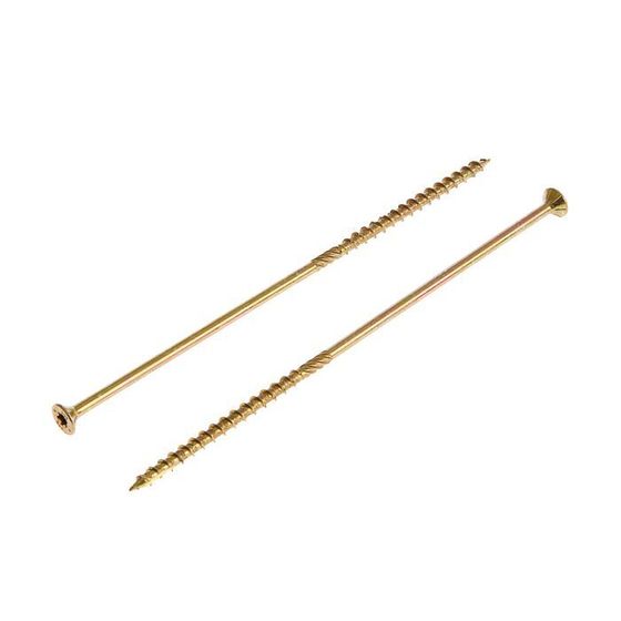 Саморез конструкционный INFIX, 6х200 мм, потай, Torx30, жёлтый цинк