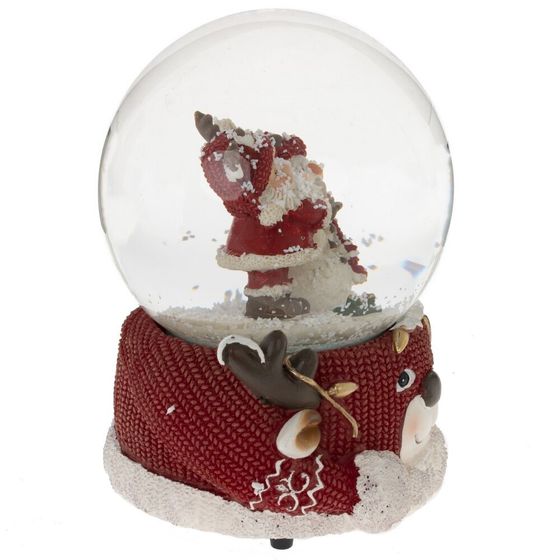 Фигурка декоративная &quot;Дед Мороз&quot; в стекл шаре (ключ,муз), L11 W10 H14 см