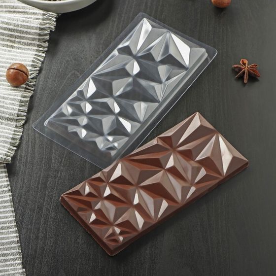 Форма для шоколада и конфет «Геометри», 18×8 см, цвет прозрачный
