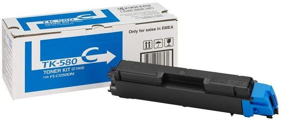 Картридж лазерный Kyocera TK-580C 1T02KTCNL0 голубой (2800стр.) для Kyocera FS-C5150DN