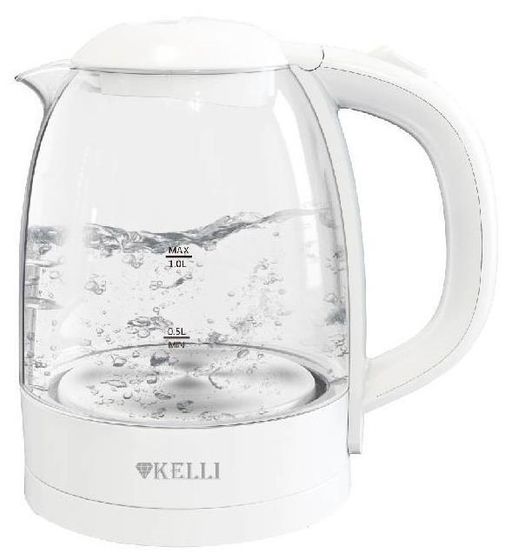 Чайник электрический Kelli KL-1386 1л 2200Вт белый
