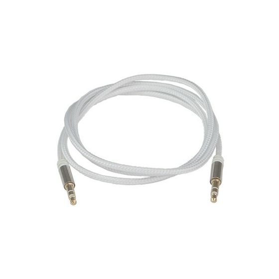 Кабель AUX AURA RCA-J12S, серебристый, 1 м