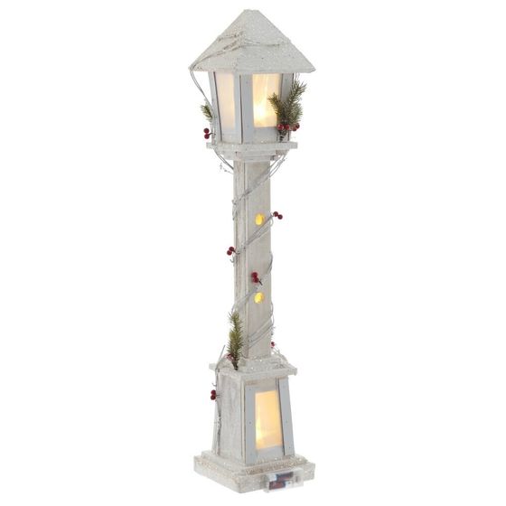 Изделие декоративное &quot;Фонарь&quot; c подсветкой (2хАА, н/п), L17,5 W17,5 H84 см, 2в.