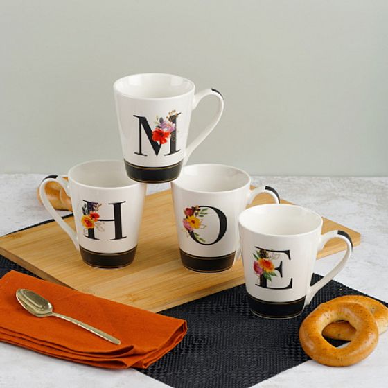 Набор кружек HOME 4шт 300мл