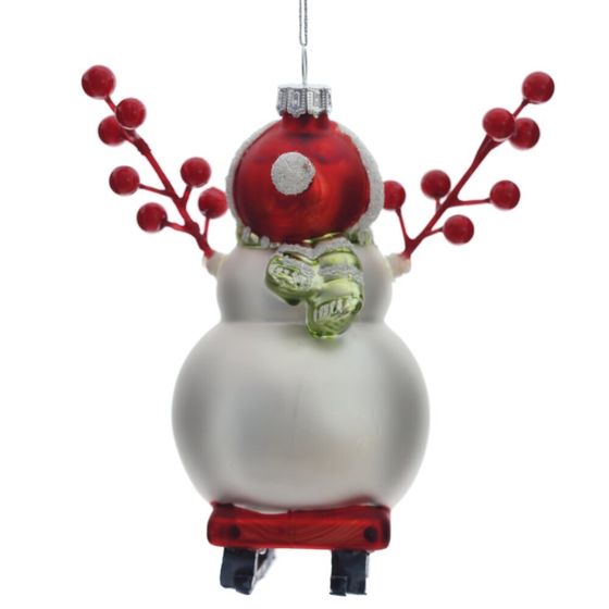 Украшение новогоднее "Снеговик", L11 W8 H14 см