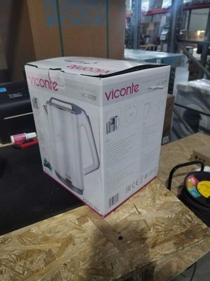 УЦЕНКА-Чайник электрический Viconte VC-3279 2л 2200Вт белый-(трещина на корпусе сверху, сильные потертости на корпусе, плохая упаковка)
