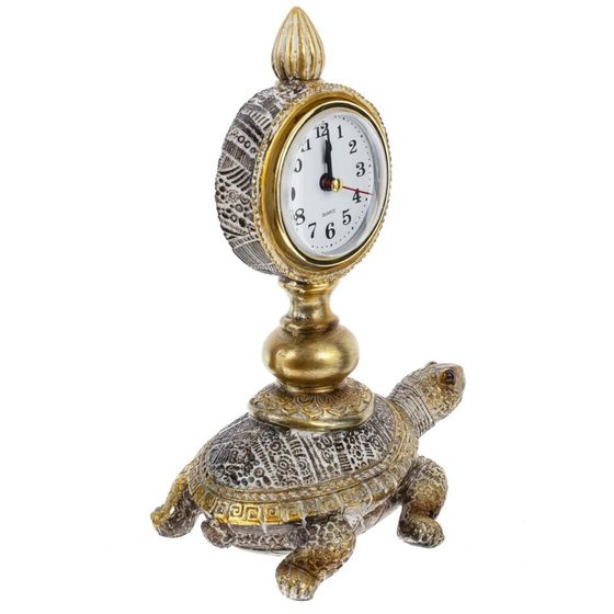Часы настольные декоративные &quot;Черепаха&quot;, Д15 Ш10 В20,5 см