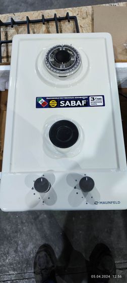 УЦЕНКА-Газовая варочная панель Maunfeld EGHE.32.63CBG/G бежевый (Сколы на рабочем столе)
