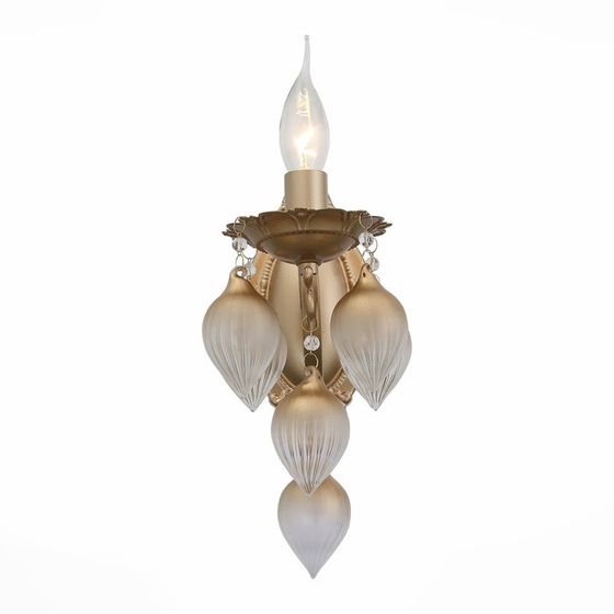 Бра St Luce. SL659.301.01. Frutti. 1х40 Вт, E14, 12х33 см, цвет золотистый