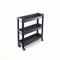 Стеллаж на колёсиках чёрный 3 уровня 46.5х14.5х48,3см