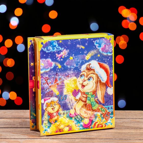 !09 Подарочная коробка "Книга с котом" 19 х 6,5 х 22 см