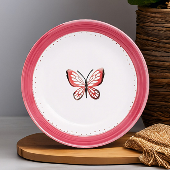 Тарелка обеденная SUMMER JOY RED 24см