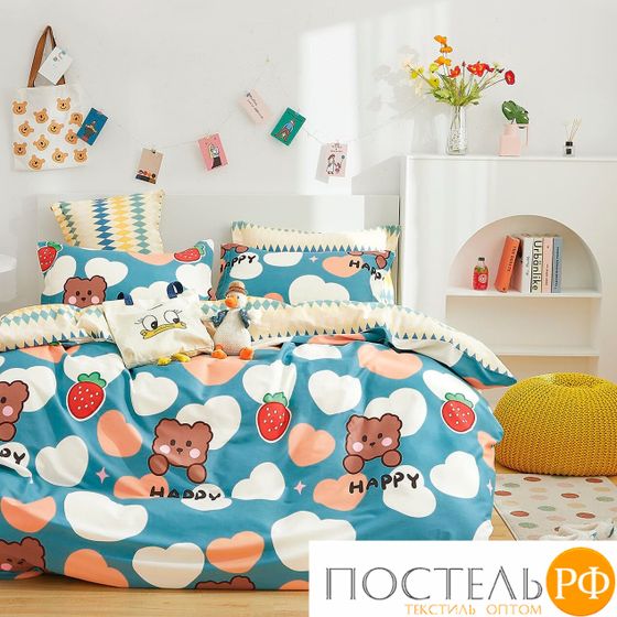 TPIG4-1593 КОД1050, Twill 1,5 спальный, 50x70 (1 шт), 70x70 (1 шт), Сатин (Твил), Коробка