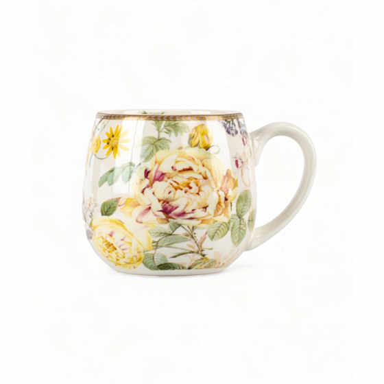 Кружка круглая ЖЕЛТЫЕ РОЗЫ 480мл