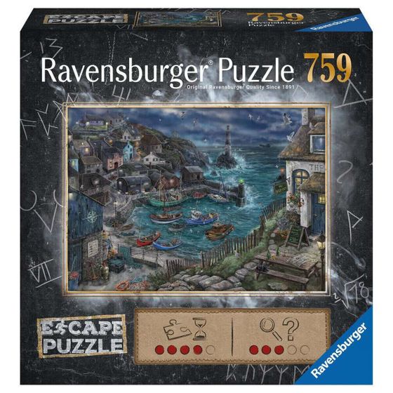 Головоломка Ravensburger 17528 Escape - Treacherous Harbor 759 Предметы