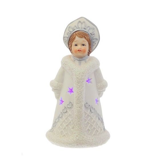 Фигурка декоративная &quot;Снегурочка&quot; с подсветкой, L7 W6 H12 см, 5в.