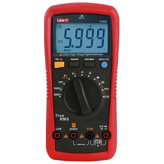 Мультиметр высоковольтный UNI-T UT892 2000V 2000В ВПЧ 600В 60МОм 60мФ