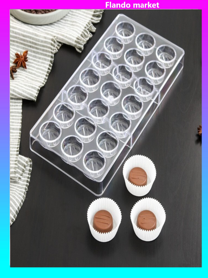 !09 Форма для шоколада «Шаффл», 27,5×17,5×2,5 см, 21 ячейка (3×3×1 см)