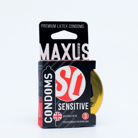 Презервативы ультратонкие MAXUS Sensitive №3 ж/к