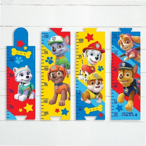 Щенячий патруль. Наклейка - ростомер Paw Patrol &quot;Друзья навсегда&quot;, 150 см.