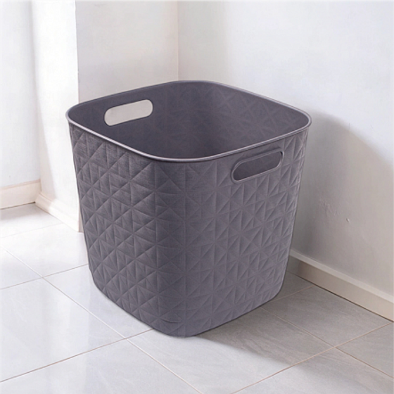 Корзина квадратная SOFTEX Q тёмно-серая 15л