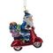 Украшение новогоднее &quot;Дед Мороз на мопеде&quot;, L9 W3 H11,5 см, 2в.
